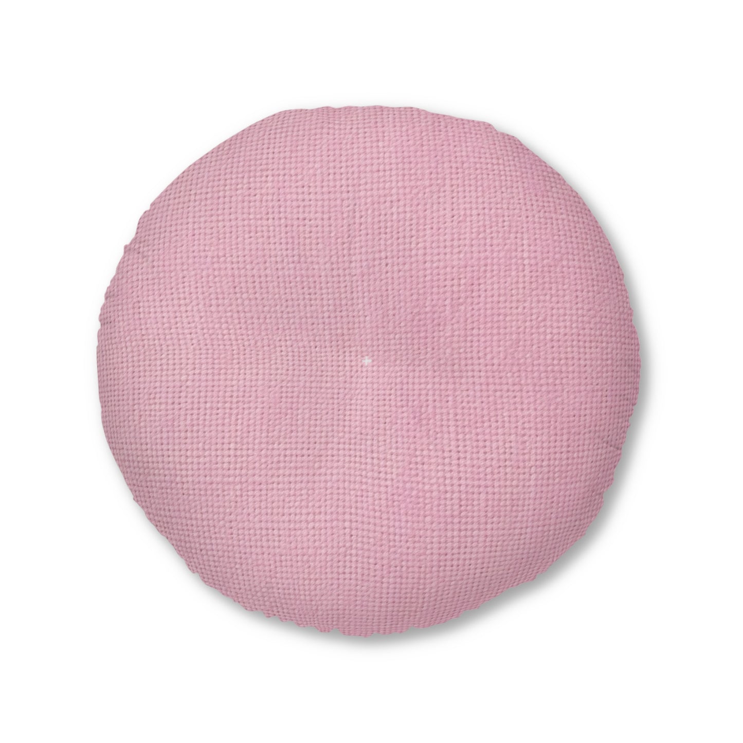 Blushing Garment Dye Pink: Denim-Inspired, Soft-Toned Fabric - Tufted Floor Pillow, Round