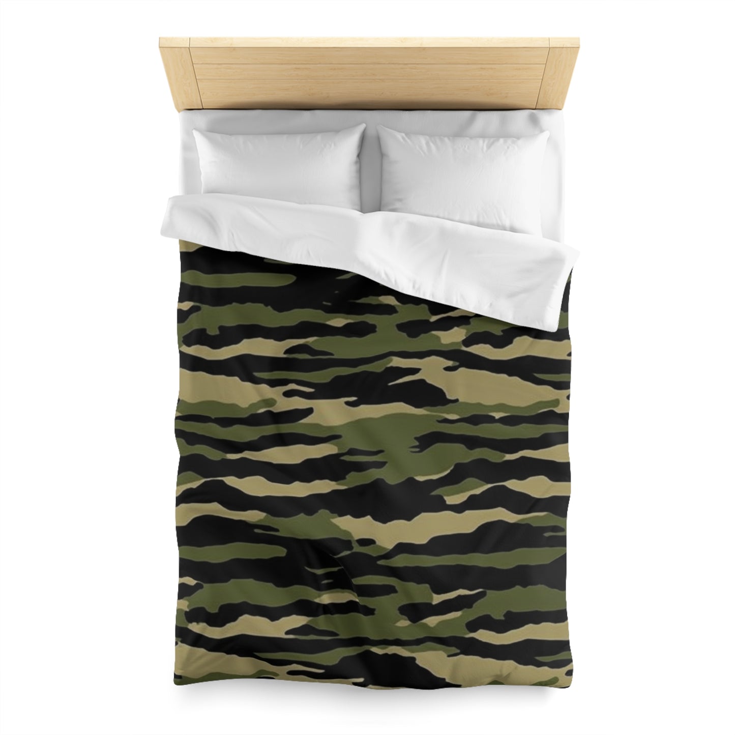 Tiger Stripe Camouflage: Military Style - Microfiber Duvet Cover