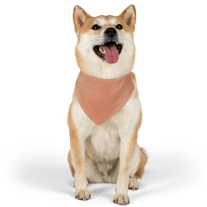 Soft Pink-Orange Peach: Denim-Inspired, Lush Fabric - Pet Bandana Collar