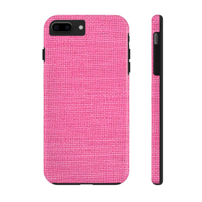 Doll-Like Pink Denim Designer Fabric Style - Tough Phone Cases