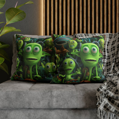 Toy Alien Story Space Character Galactic UFO Anime Cartoon - Spun Polyester Square Pillow Case