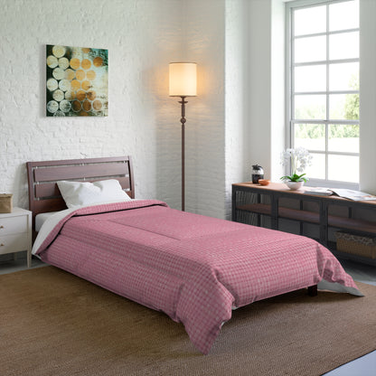 Pastel Rose Pink: Denim-Inspired, Refreshing Fabric Design - Comforter