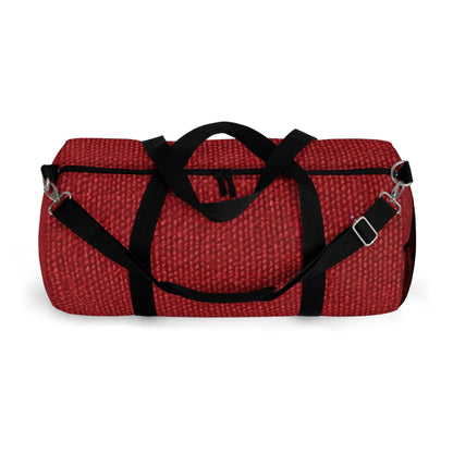 Bold Ruby Red: Denim-Inspired, Passionate Fabric Style - Duffel Bag