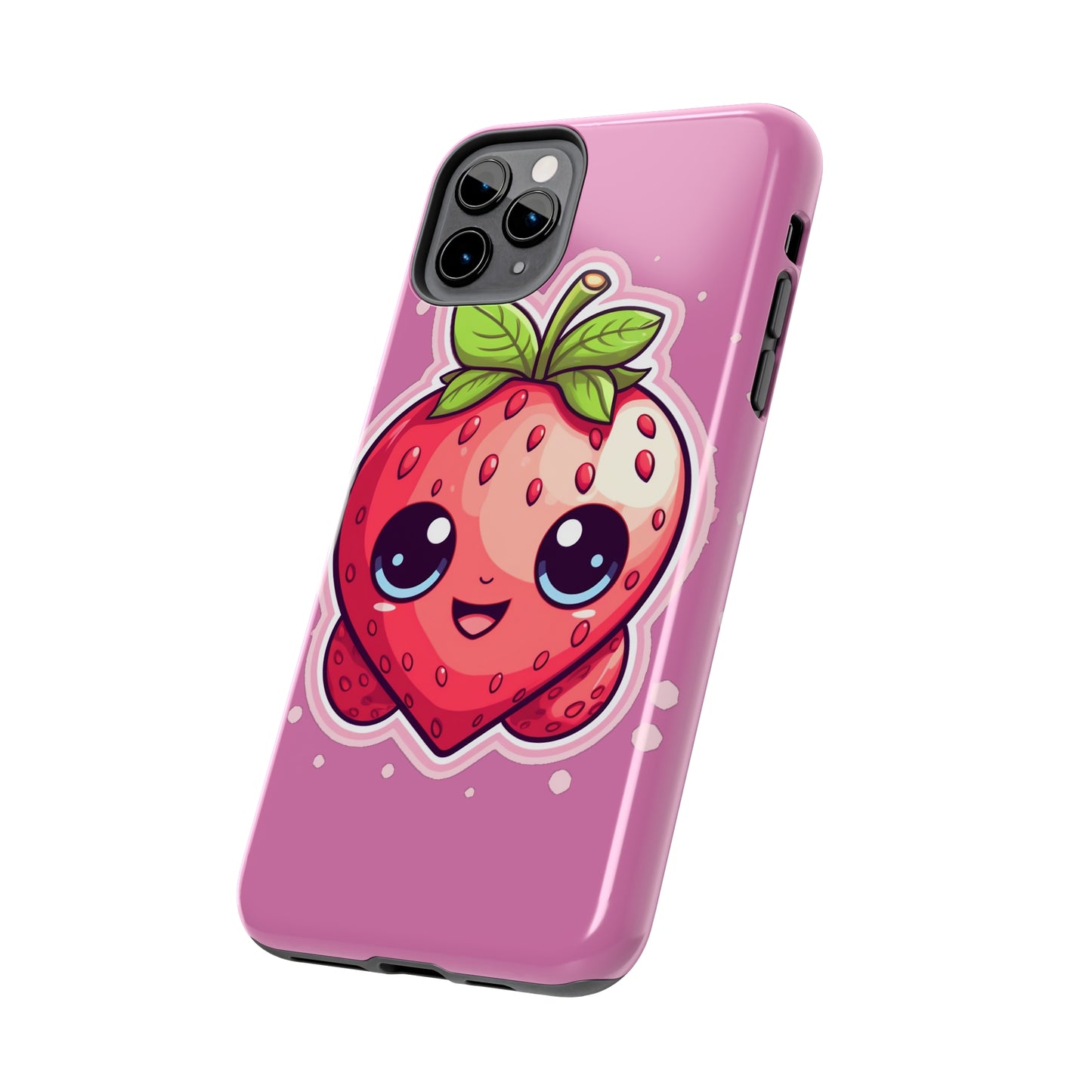 Kawaii Strawberry Adventure - Anime Classic Traditional Japanese Fruit - Otaku Artwork - Tough Phone Cases