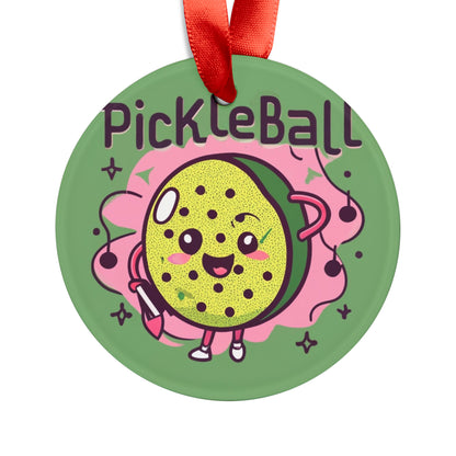 Pickleball kawaii - Sport Anime - Acrylic Ornament with Ribbon