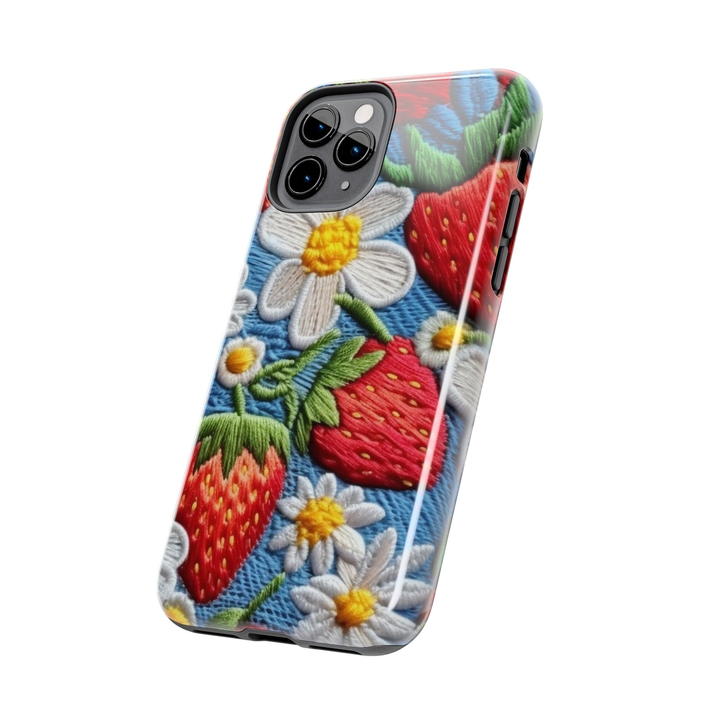 Orchard Berries: Juicy Sweetness from Nature's Garden - Fresh Strawberry Elegance - Tough Phone Cases