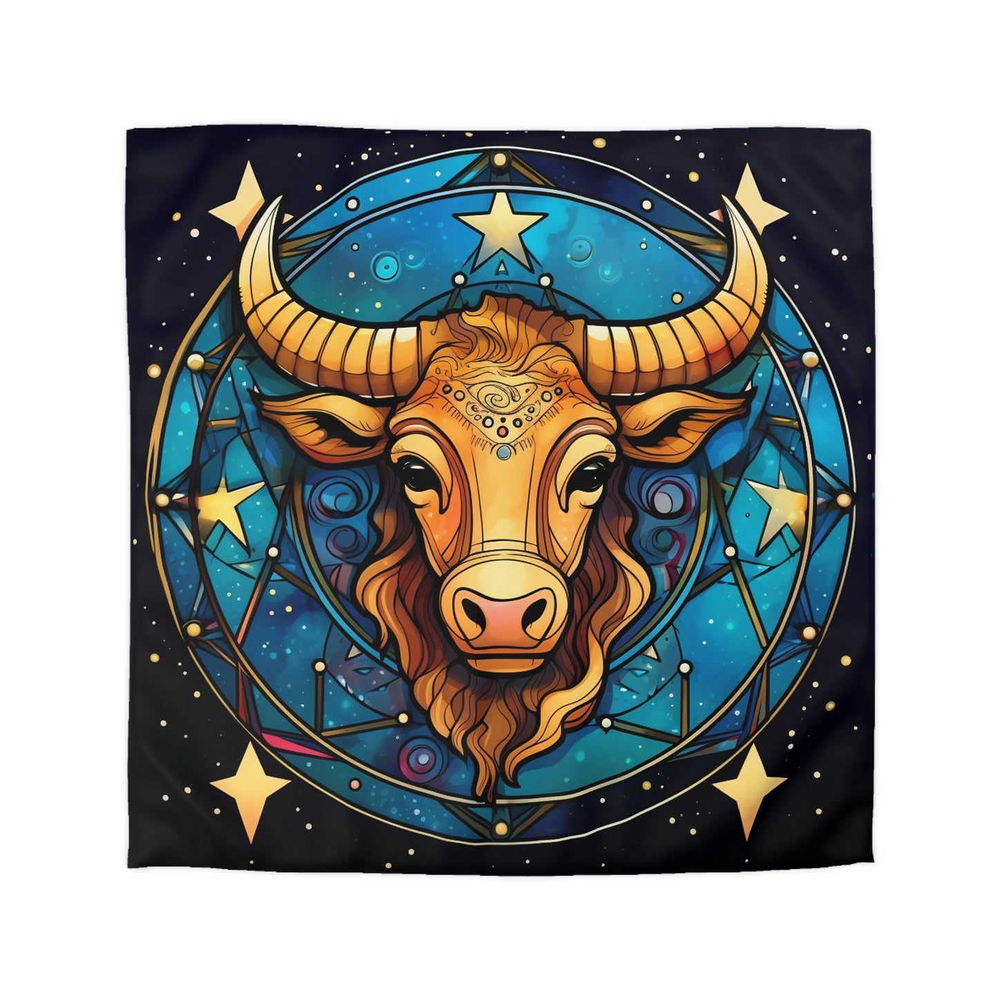 Taurus Constellation Zodiac Sign Astrology Cosmic Art - Microfiber Duvet Cover