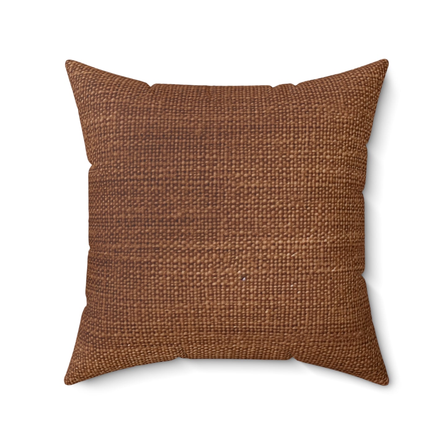 Luxe Dark Brown: Denim-Inspired, Distinctively Textured Fabric - Spun Polyester Square Pillow