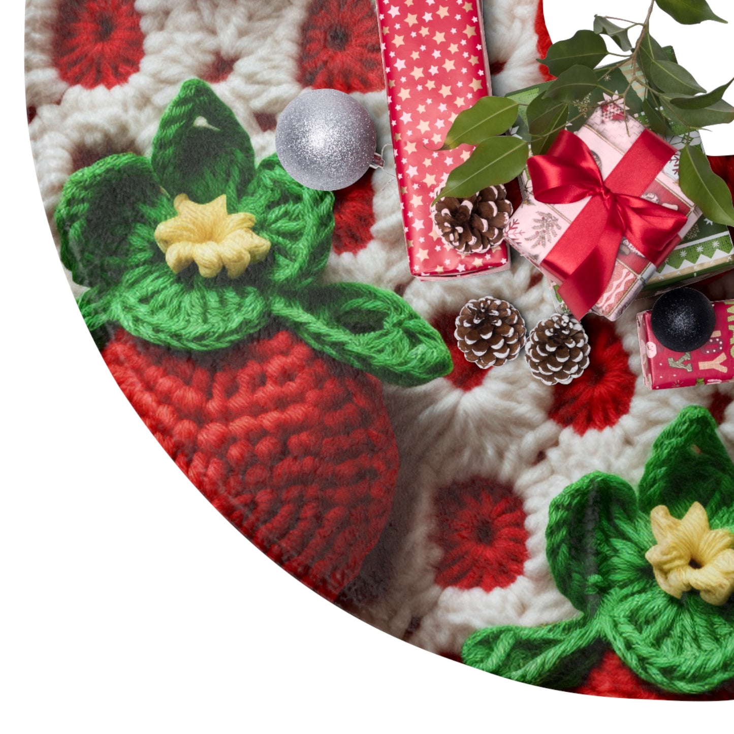 Strawberry Crochet Pattern - Amigurumi Strawberries - Fruit Design for Home and Gifts - Christmas Tree Skirts