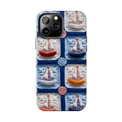 Crochet Boat Ship Sea Vessel Ocean Beach Travel Yacht Design - Tough Phone Cases