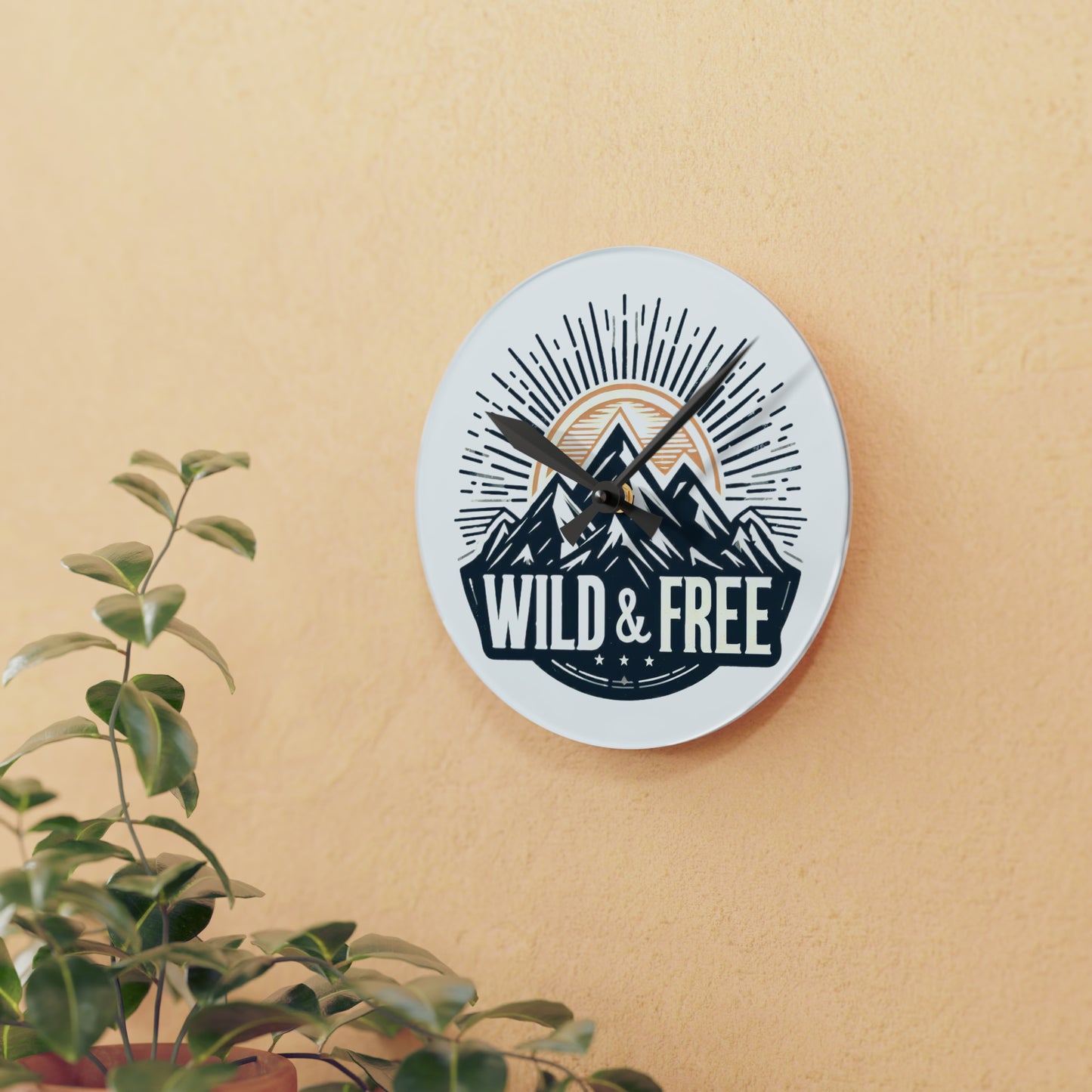 Wild and Free Adventure - Acrylic Wall Clock