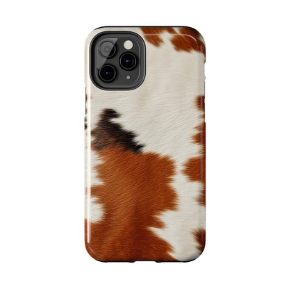 Hair Cowhide Leather Natural Design Durable Rugged Style - Tough Phone Cases