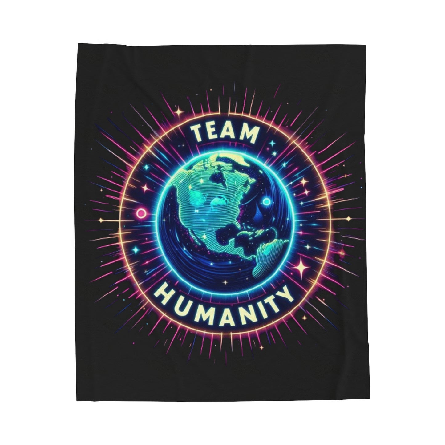 Team Humanity - Manta de felpa de pana