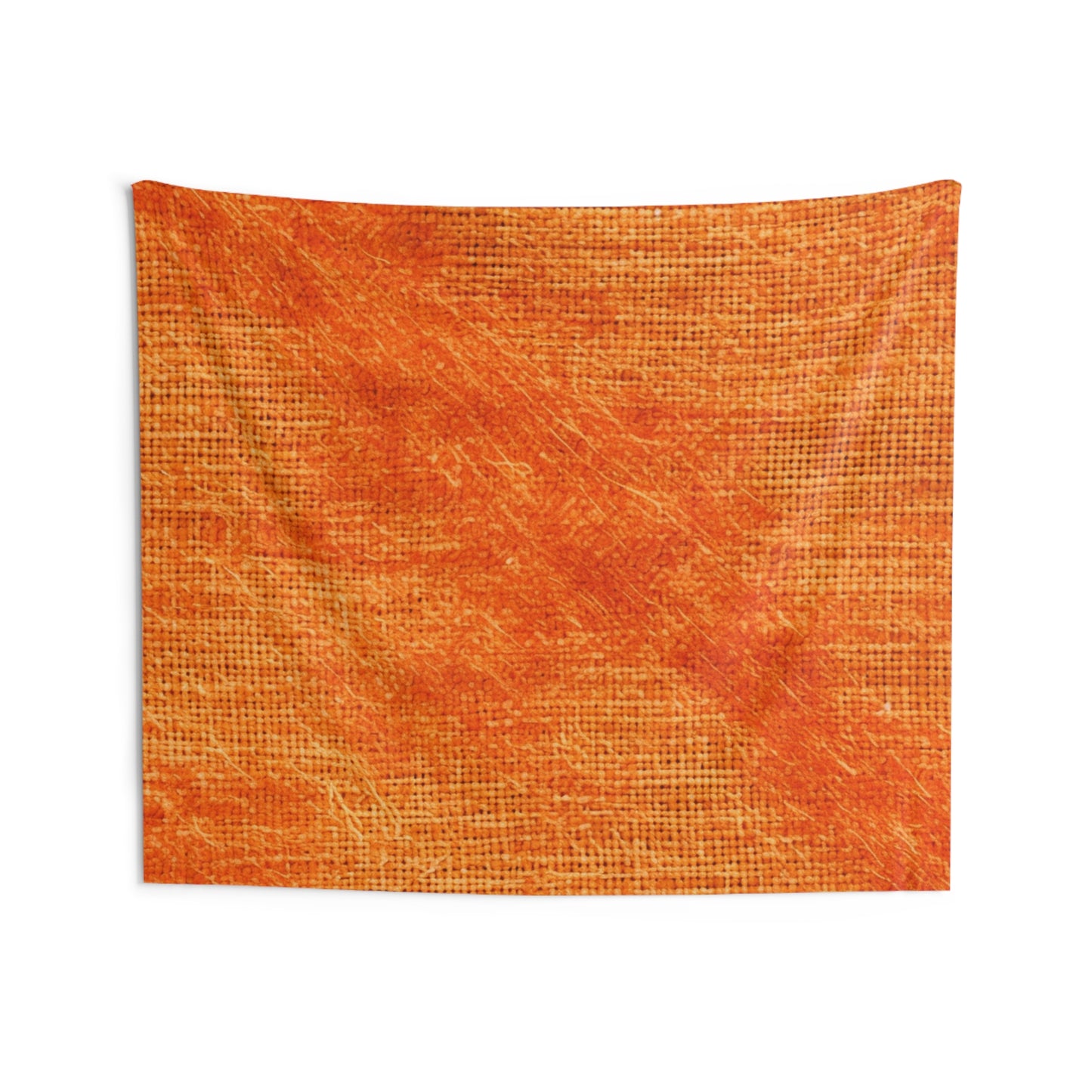 Burnt Orange/Rust: Denim-Inspired Autumn Fall Color Fabric - Indoor Wall Tapestries