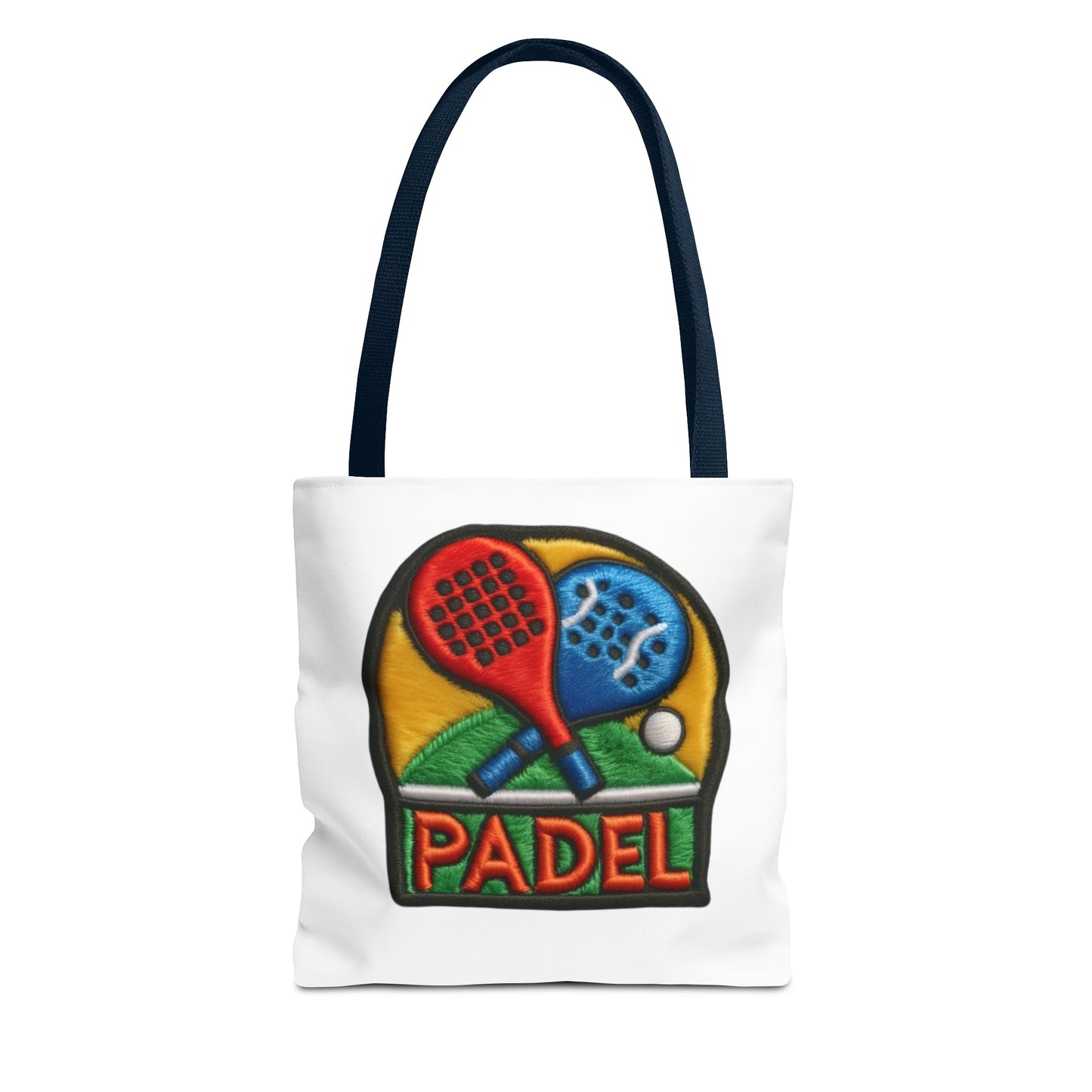 Padel Chenille Patch, Faux Graphic- Tote Bag (AOP)