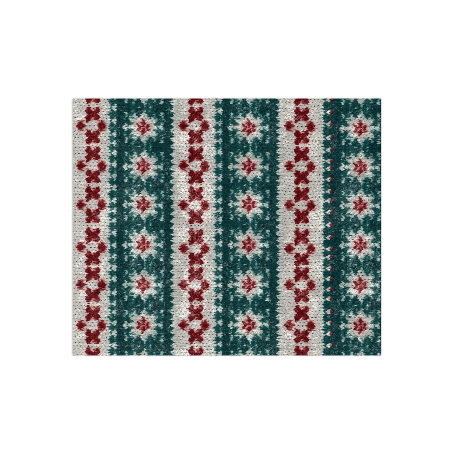 Christmas Knit Crochet Holiday, Festive Yuletide Pattern, Winter Season - Crushed Velvet Blanket