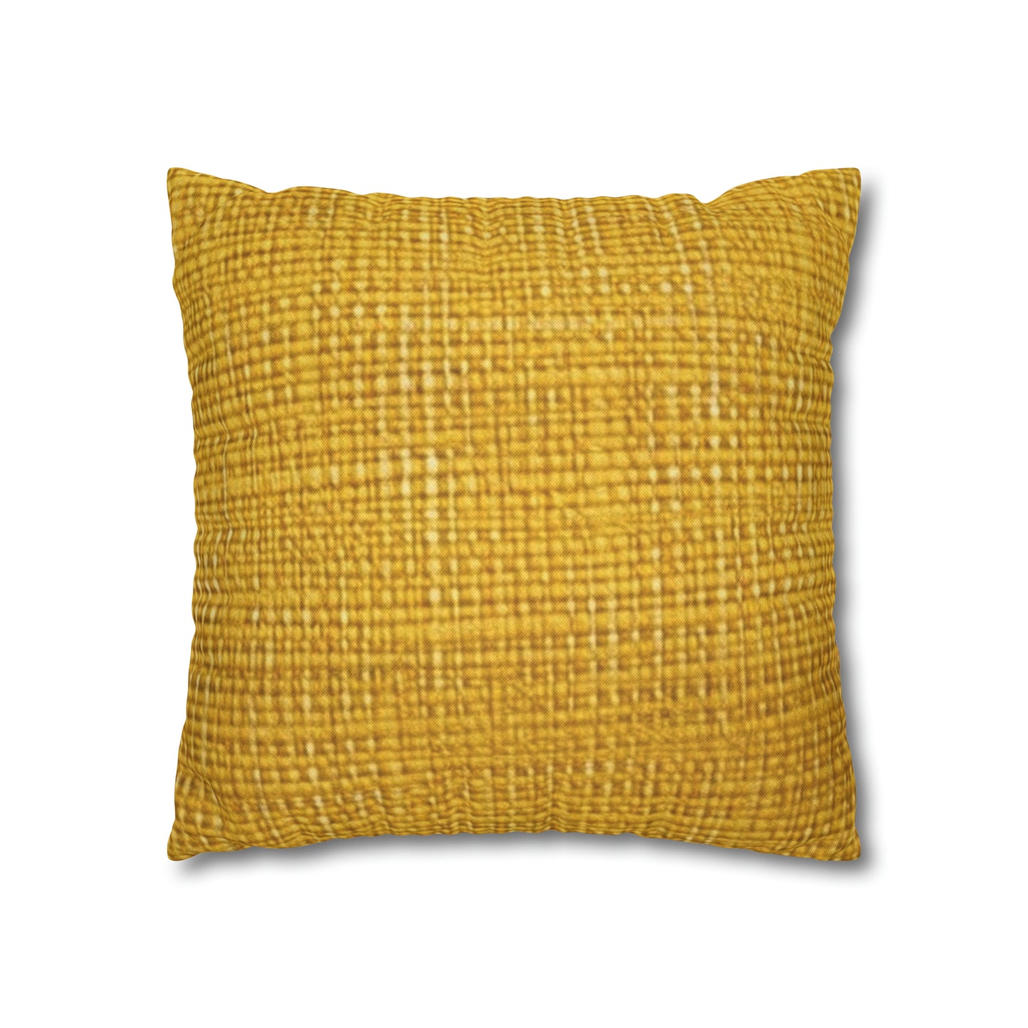 Radiant Sunny Yellow: Denim-Inspired Summer Fabric - Spun Polyester Square Pillow Case