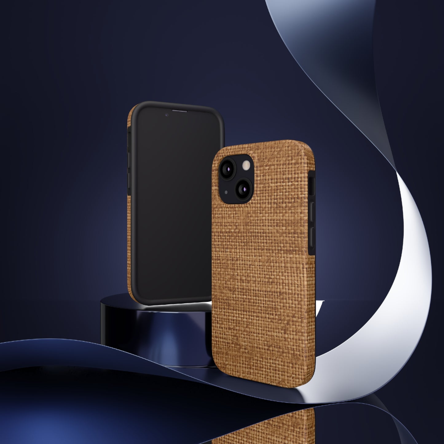 Light Chocolate: Denim-Inspired Elegant Fabric - Tough Phone Cases