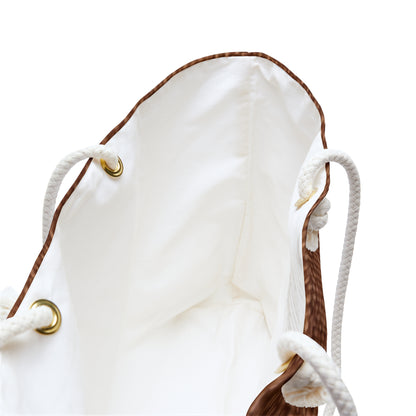Luxe Dark Brown: Denim-Inspired, Distinctively Textured Fabric - Weekender Bag