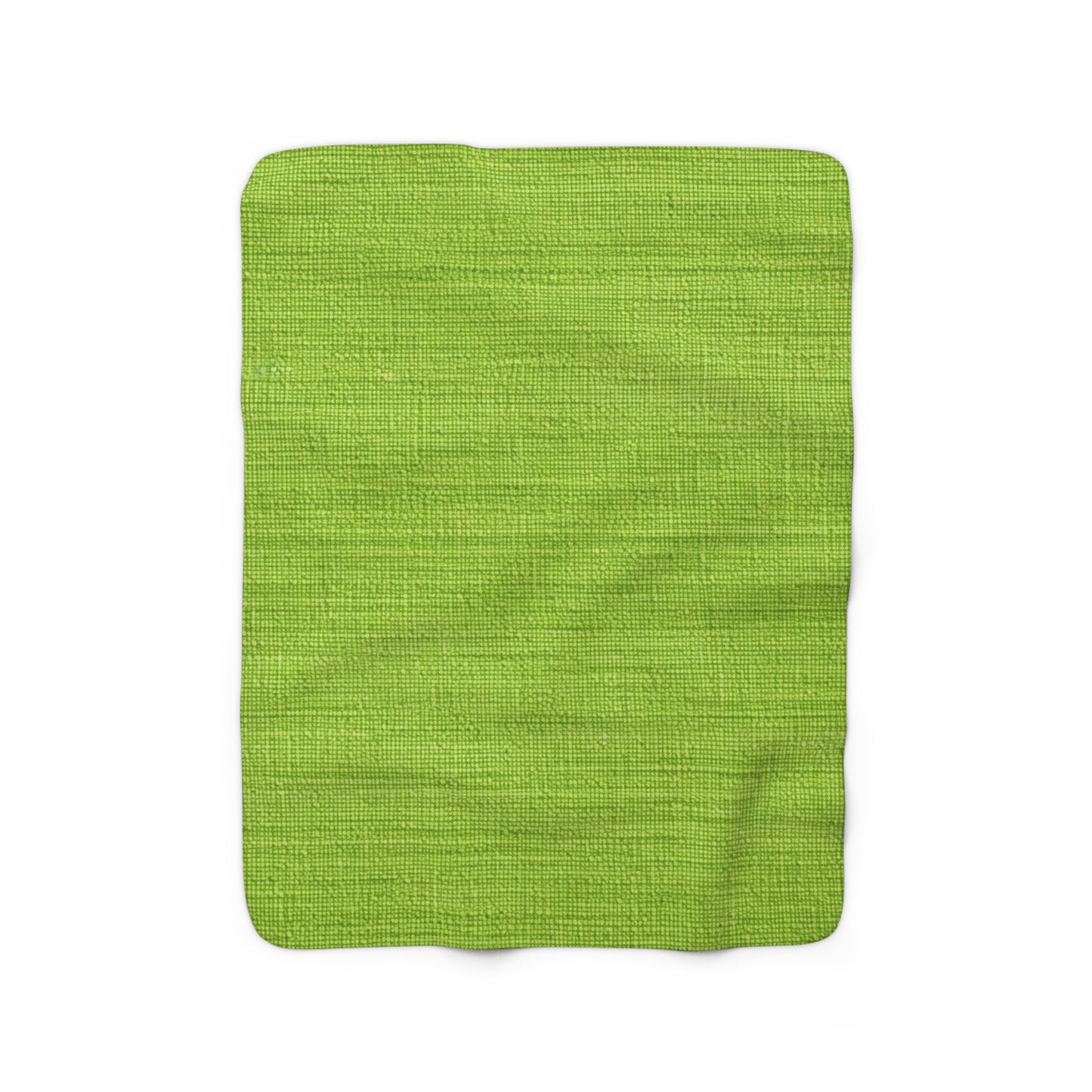 Lush Grass Neon Green: Denim-Inspired, Springtime Fabric Style - Sherpa Fleece Blanket