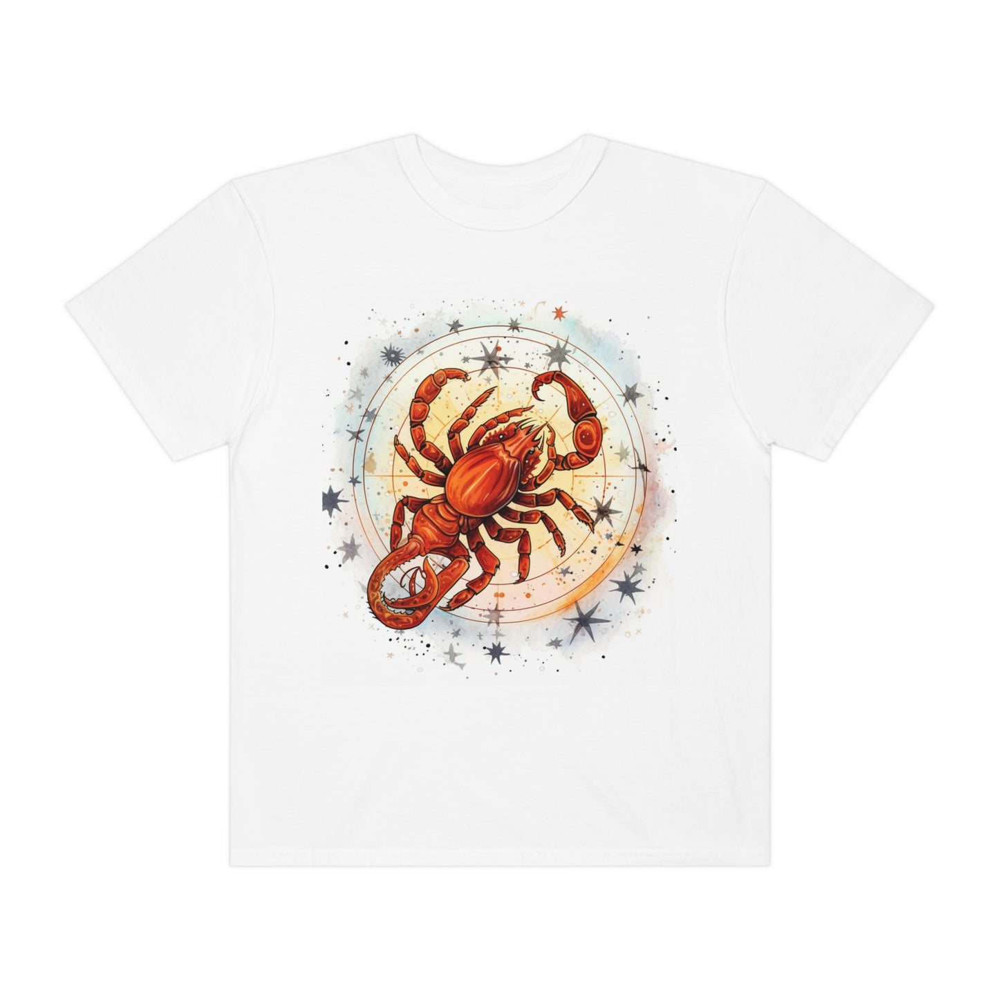 Prickly Scorpio Astrology - Sharp Zodiac Scorpion Celestial Horoscope - Unisex Garment-Dyed T-shirt