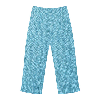 Bright Aqua Teal: Denim-Inspired Refreshing Blue Summer Fabric - Men's Pajama Pants (AOP)