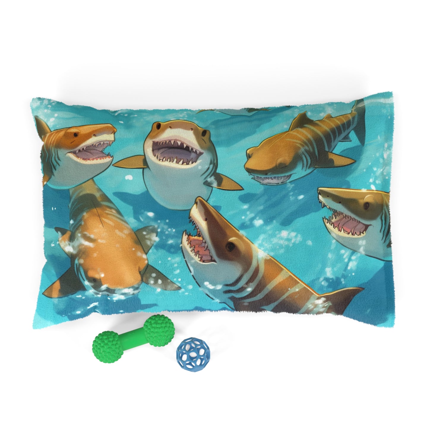 Tiger Shark: Ocean Marine Wildlife - Underwater - Dog & Pet Bed