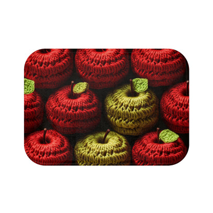 Crochet Apple Amigurumi - Grandes manzanas rojas americanas - Diseño de refrigerio de frutas saludables - Alfombra de baño