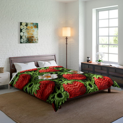 Strawberry Field Crochet - Forever Forest Greens - Fruit Berry Harvest Crop - Bed Comforter