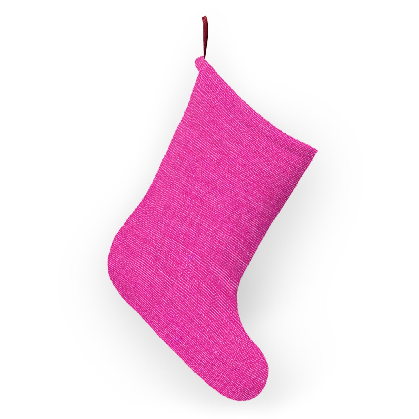 Hot Neon Pink Doll Like: Denim-Inspired, Bold & Bright Fabric - Christmas Stockings