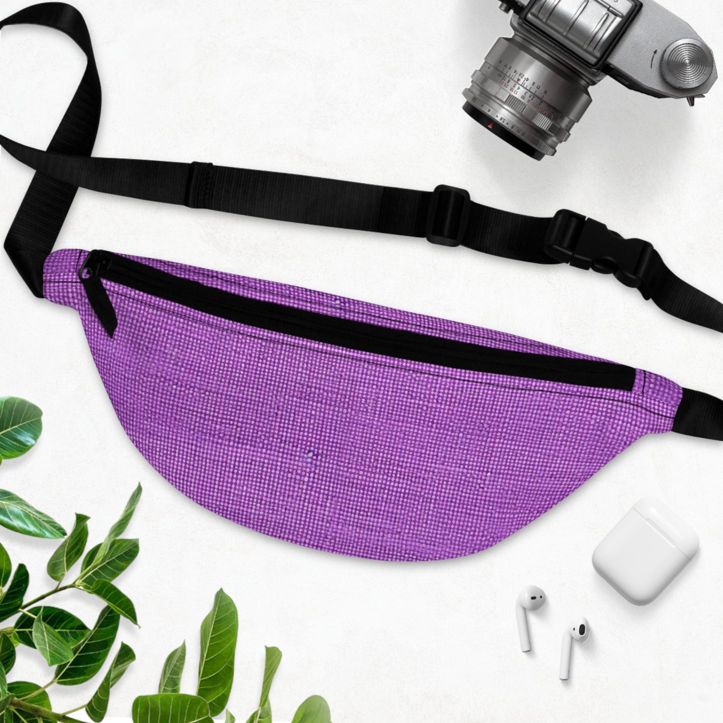 Hyper Iris Orchid Red: Denim-Inspired, Bold Style - Fanny Pack