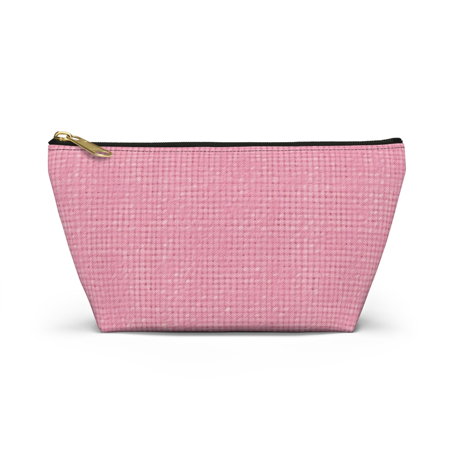 Pastel Rose Pink: Denim-Inspired, Refreshing Fabric Design - Accessory Pouch w T-bottom