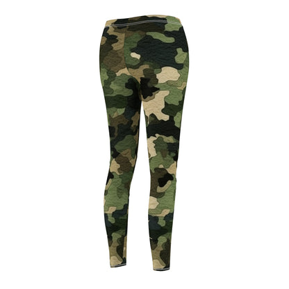 Classic Camo | Camouflage Wrap | Traditional Camo - Women's Cut & Sew Casual Leggings (AOP)