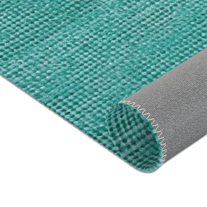 Quality Mint Turquoise Denim Fabric Deisgn, Stylish Material - Area Rugs