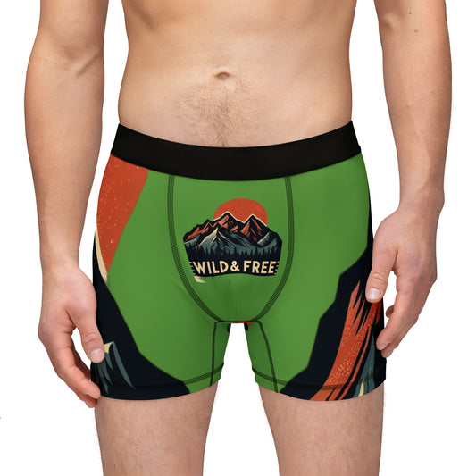 Wild and Free, Mens Swim Trunks, Men Swim Shorts, Guy Swim Wear - Hybrid Swim Ready Shorts