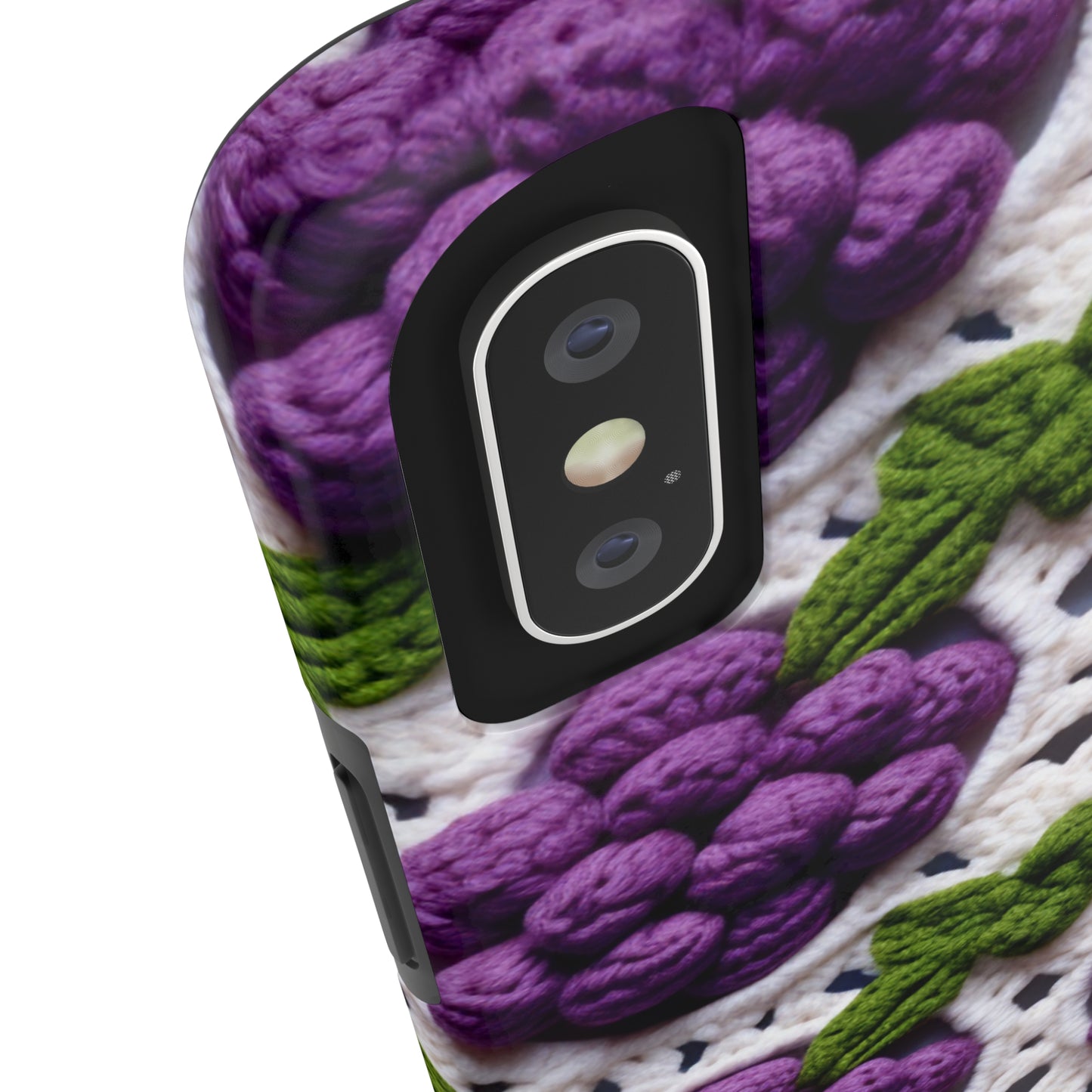 Crochet Grapes Pattern - Granny Square Design - Fresh Fruit Pick - Orchard Purple Snack Food - Tough Phone Cases