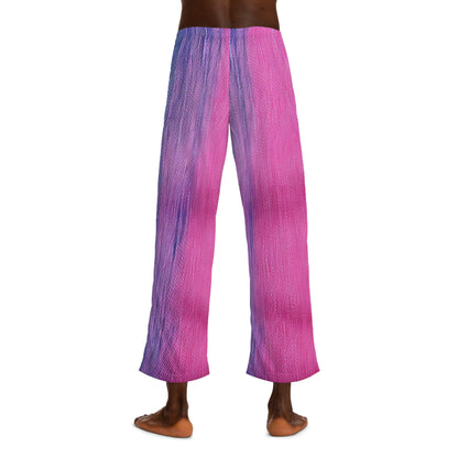 Dual Delight: Daydream de mezclilla mitad rosa y azul - Pantalones de pijama para hombre (AOP) 