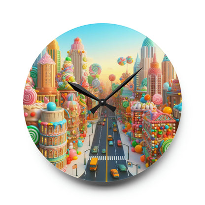 Reloj de pared acrílico Candy World Land