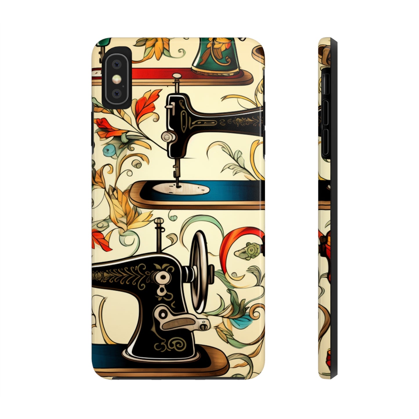 Classic Sewing Machines and Vibrant Thread Spools Pattern, Tailoring and Quilting - Tough Phone Cases