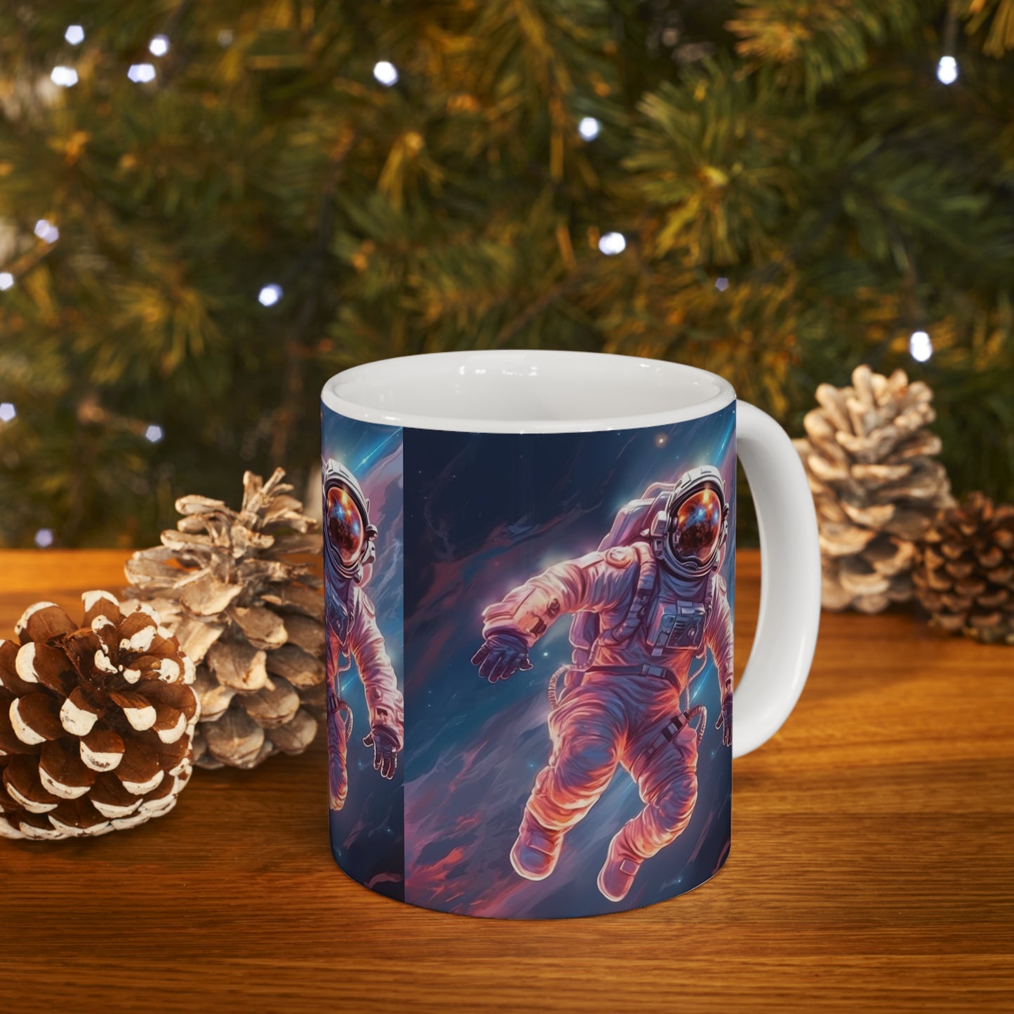 Astronaut Outer Space - Galaxy Starfield - Ceramic Mug 11oz