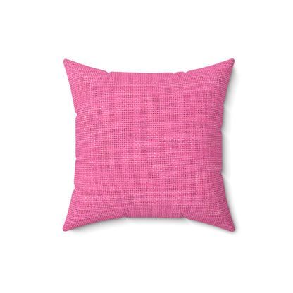 Doll-Like Pink Denim Designer Fabric Style - Spun Polyester Square Pillow