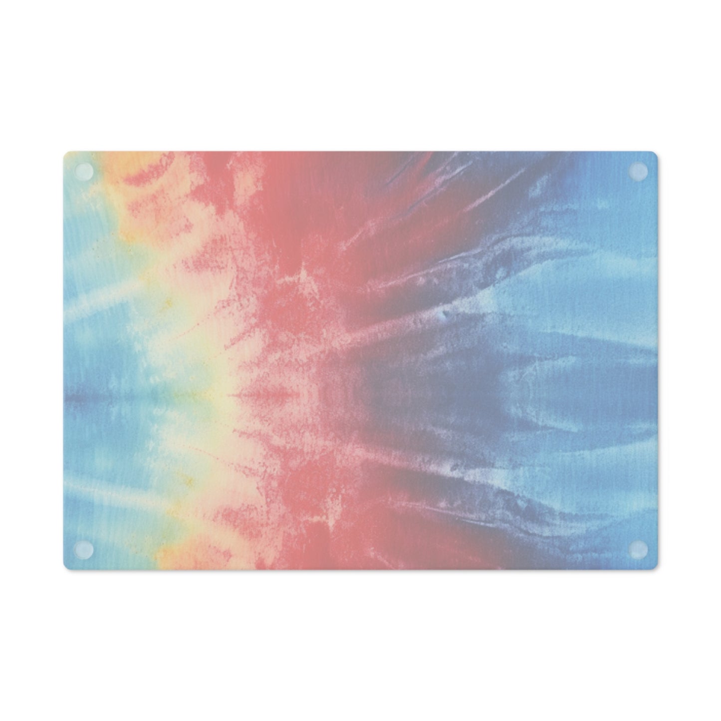 Rainbow Tie-Dye Denim: Vibrant Multi-Color, Fabric Design Spectacle - Cutting Board