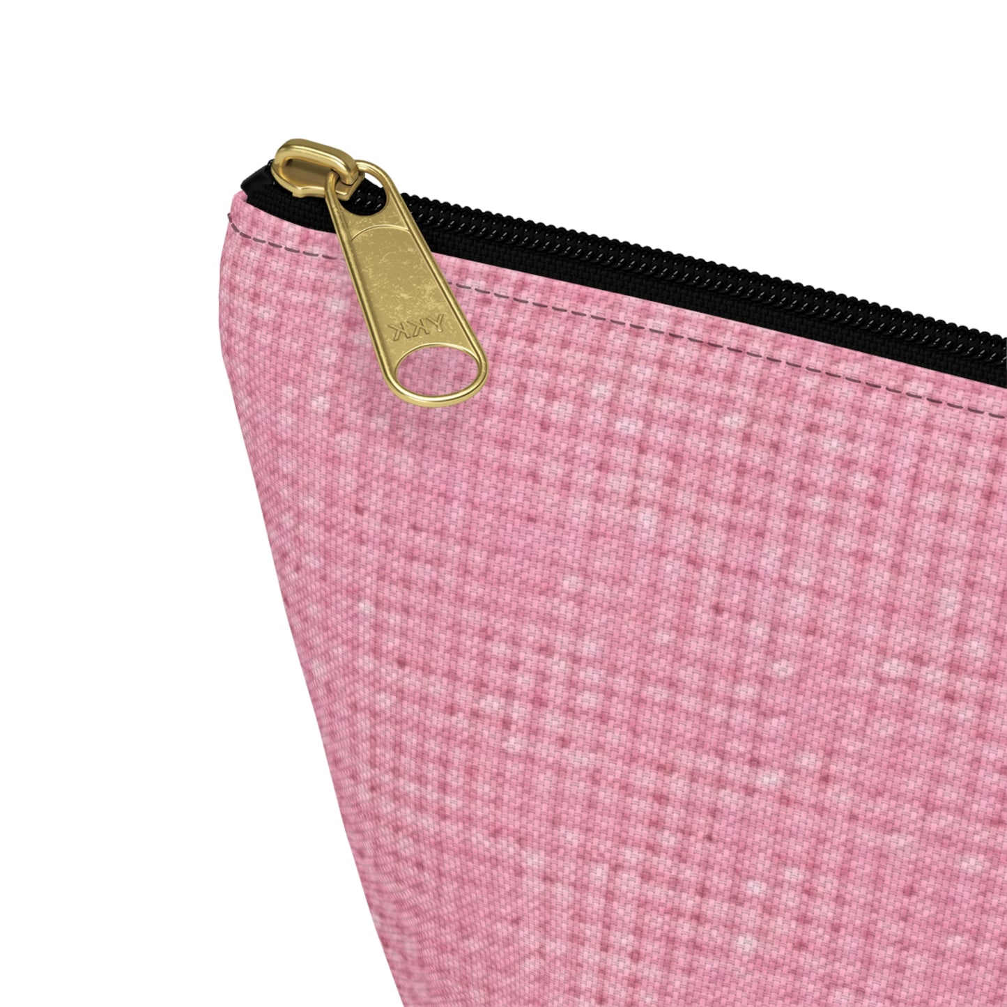 Pastel Rose Pink: Denim-Inspired, Refreshing Fabric Design - Accessory Pouch w T-bottom