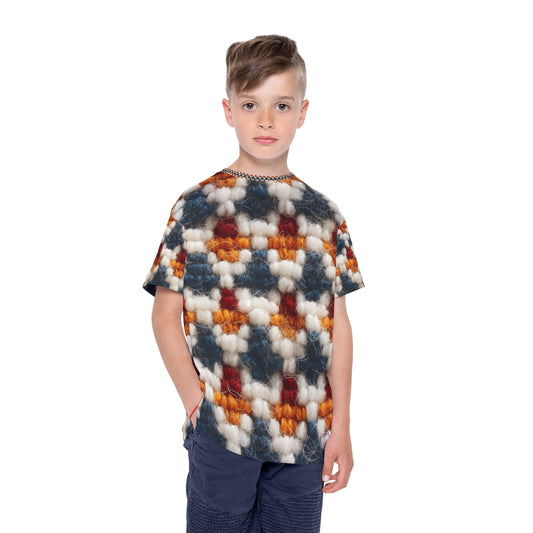 Artisan Weaves: Boucle Elegance - Kids Sports Jersey (AOP)