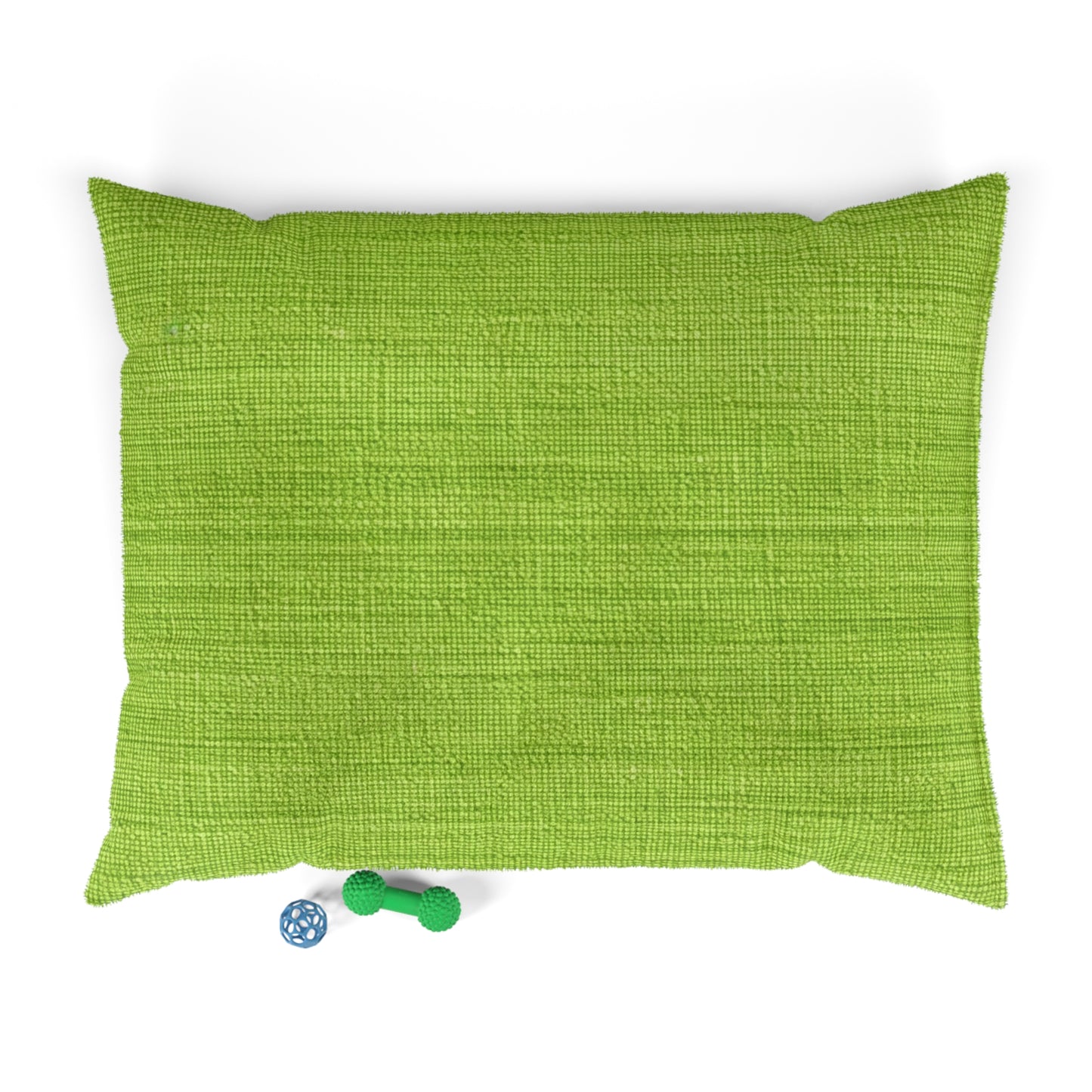 Lush Grass Neon Green: Denim-Inspired, Springtime Fabric Style - Dog & Pet Bed