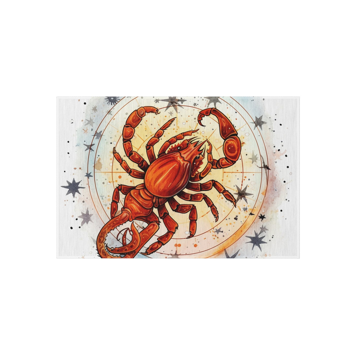 Prickly Scorpio Astrology - Sharp Zodiac Scorpion Celestial Horoscope - Outdoor Rug