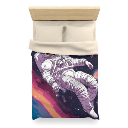 Astro Pioneer - Star-filled Galaxy Illustration - Microfiber Duvet Cover