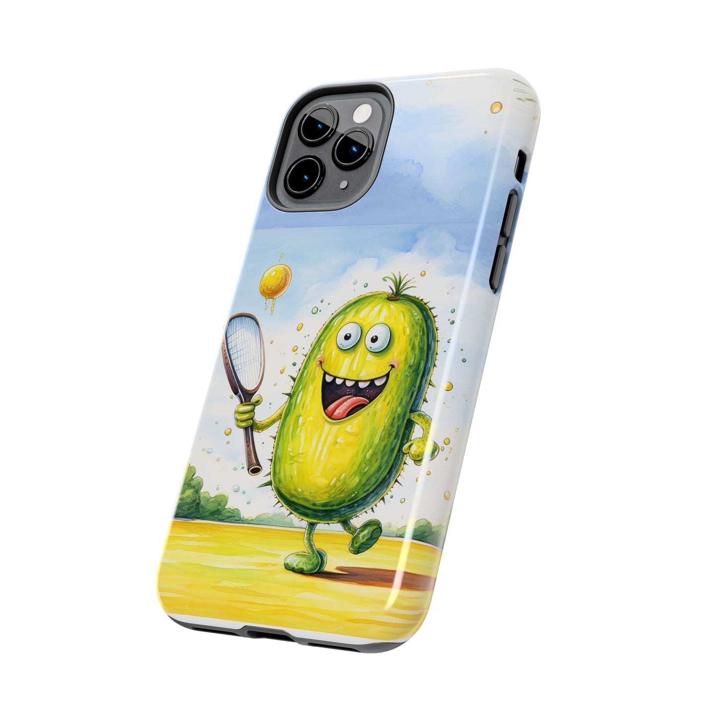 Pickleball Sport: Athletic Pickle Playing Game with Net and Paddle - Tough Phone Cases