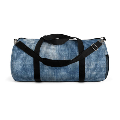 Faded Blue Washed-Out: Denim-Inspired, Style Fabric - Duffel Bag