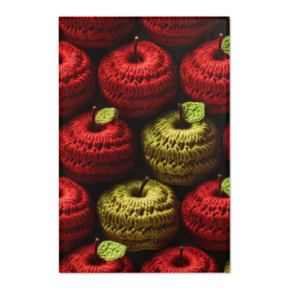 Crochet Apple Amigurumi - Grandes manzanas rojas americanas - Diseño de refrigerios de frutas saludables - Alfombras de área